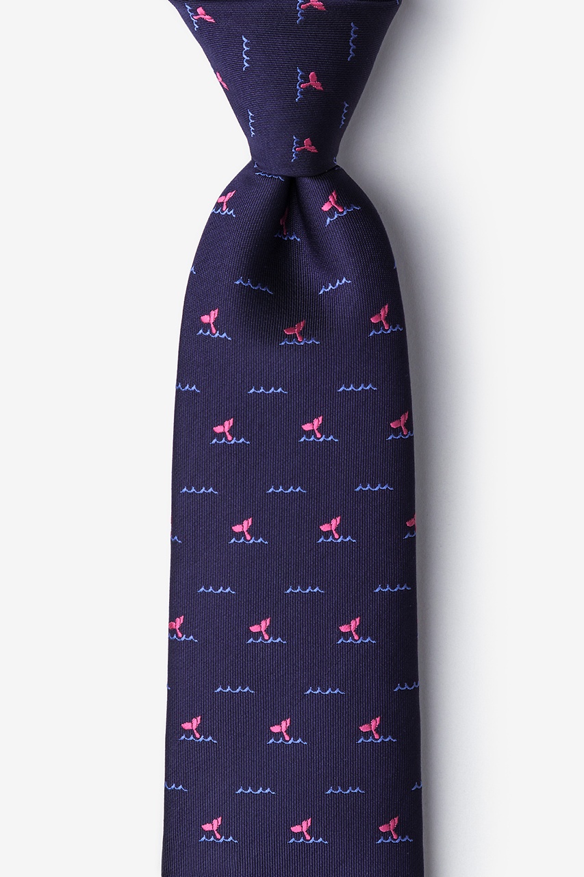 Whale Tails Navy Blue Tie Photo (0)
