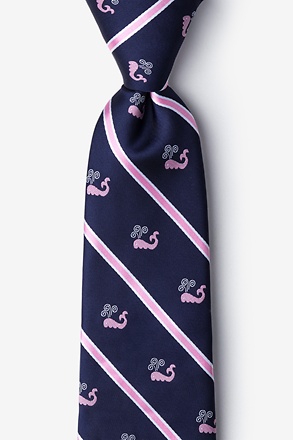 Whales Navy Blue Tie