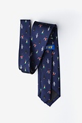 Zombie Pirate Ninja Robot Navy Blue Extra Long Tie Photo (1)