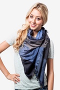 Navy Blue Check Mate Scarf Photo (0)