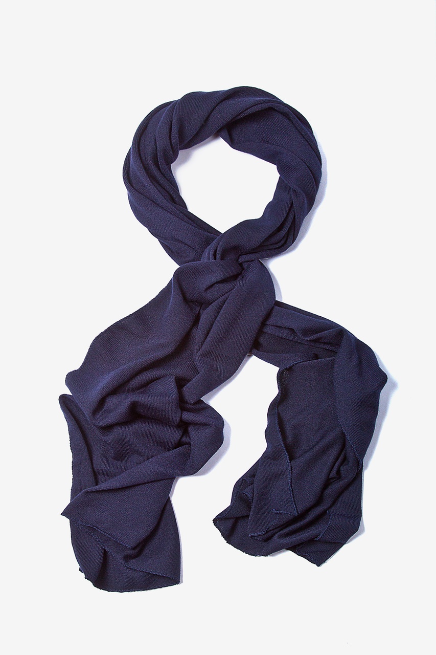 Navy Blue Dakota Scarf | Knit Scarves | Scarves.com