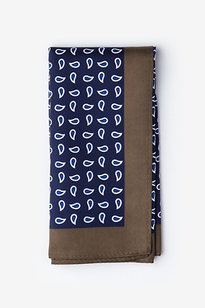 _Neil Navy Blue Pocket Square_