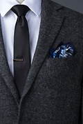 Thomas Navy Blue Pocket Square Photo (2)