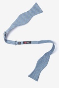 Chrome Plaid Navy Blue Self-Tie Bow Tie Photo (1)