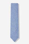 Navy Blue Chamberlain Check Skinny Tie Photo (1)