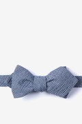 Preston Seersucker Navy Blue Diamond Tip Bow Tie Photo (0)