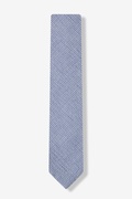 Preston Seersucker Navy Blue Skinny Tie Photo (1)