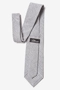 Seersucker Stripe Navy Blue Tie Photo (2)