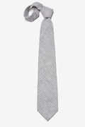 Seersucker Stripe Navy Blue Tie Photo (3)
