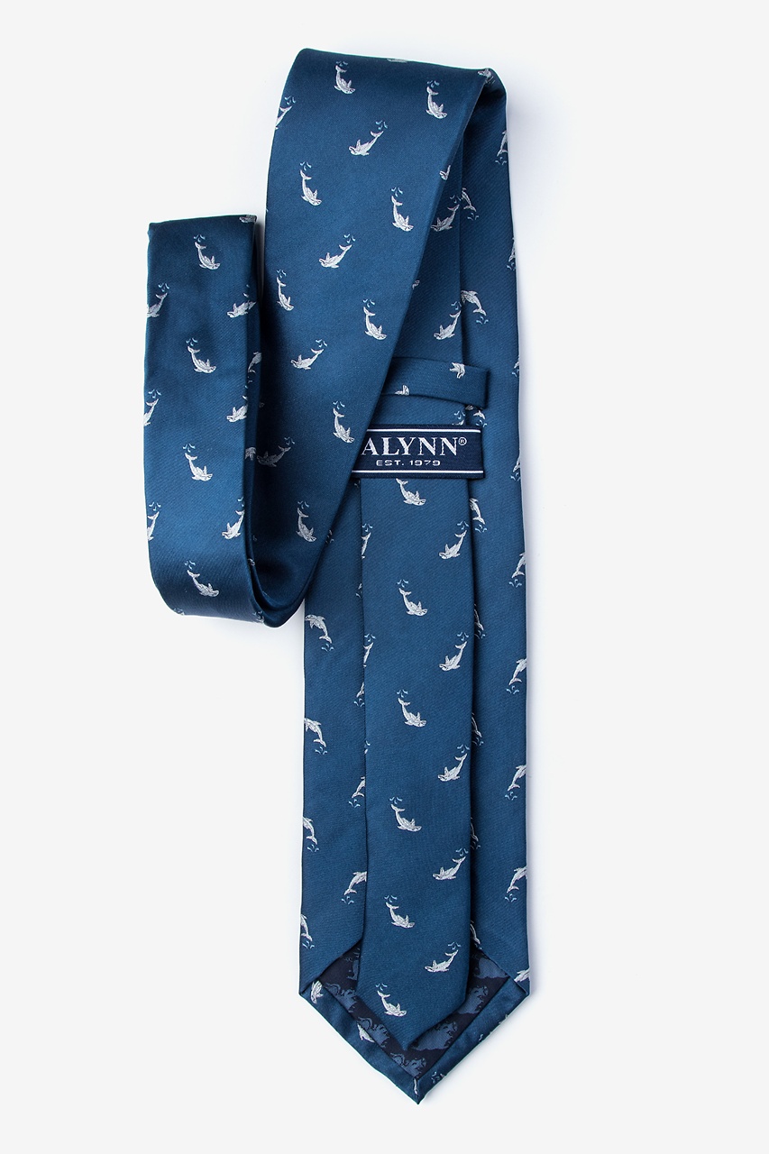 A Porpoise-ful Life Navy Blue Tie Photo (1)