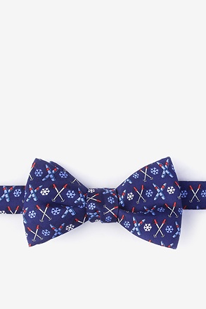 All Downhill From Here Navy Extra Long Tie | Skiing Snow Tie | Ties.com