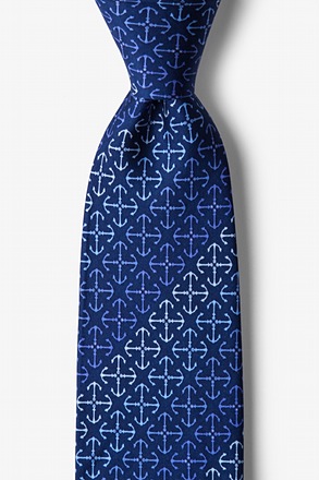 _Anchors Aweigh Navy Blue Tie_