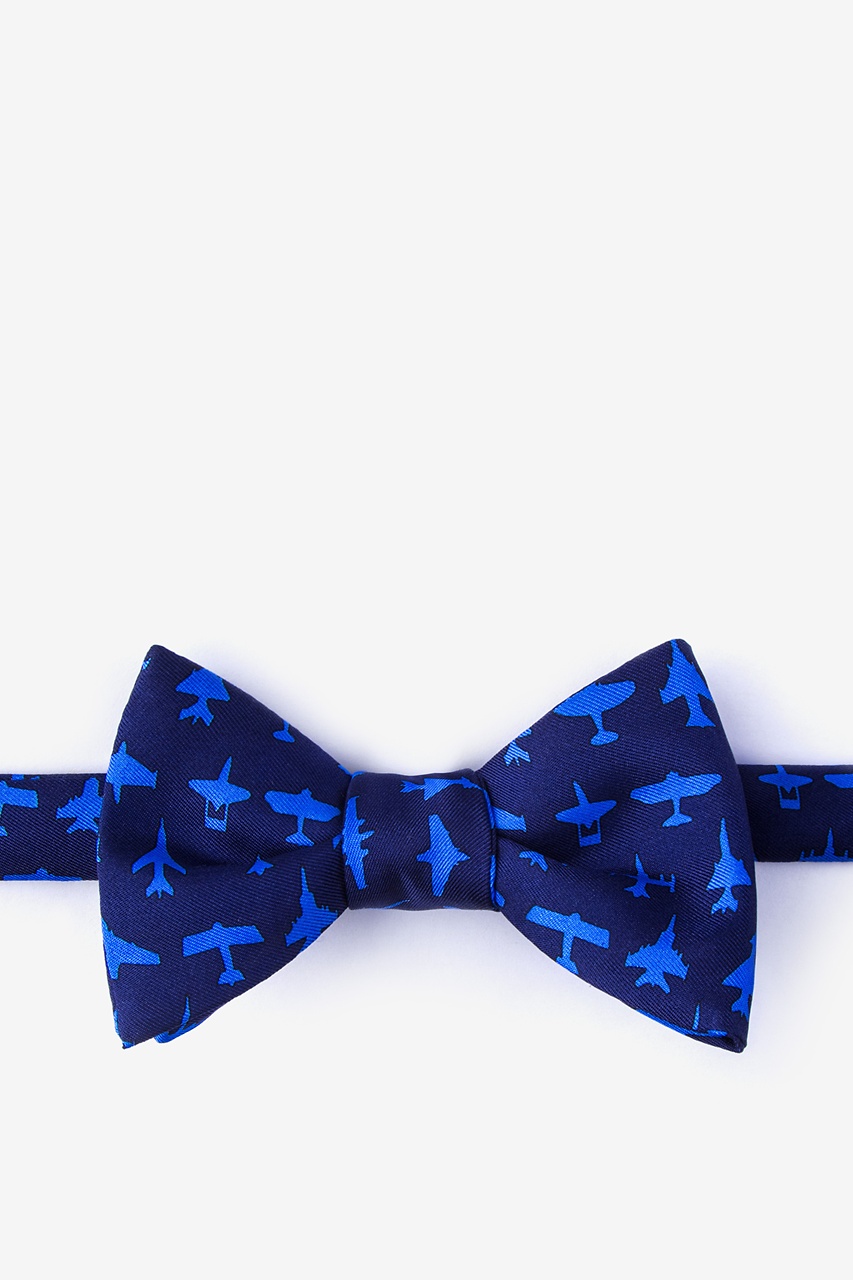 Aviation Navy Blue Self-Tie Bow Tie Photo (0)
