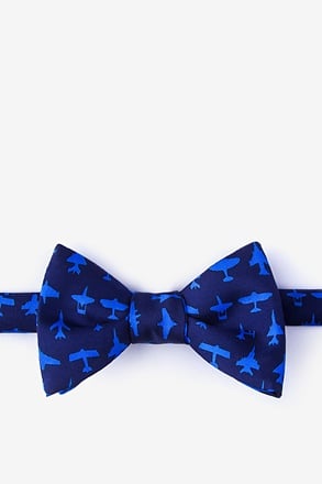 Aviation Navy Blue Self-Tie Bow Tie