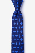 Aviation Navy Blue Skinny Tie Photo (0)