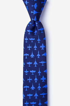 Aviation Navy Blue Skinny Tie