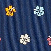 Navy Blue Silk Awesome Blossoms Extra Long Tie