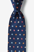 Awesome Blossoms Navy Blue Extra Long Tie Photo (0)