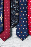 Awesome Blossoms Navy Blue Skinny Tie Photo (3)