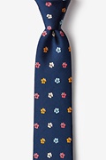 Awesome Blossoms Navy Blue Skinny Tie Photo (0)