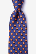 Ball is Life Navy Blue Extra Long Tie Photo (0)