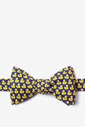 _Bath Companion Navy Blue Self-Tie Bow Tie_