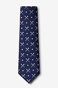 Batter Up Navy Blue Tie Photo (1)