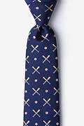 Batter Up Navy Blue Tie Photo (0)