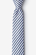 Bear Island Navy Blue Skinny Tie Photo (0)