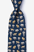 Big Five Game of Africa Navy Blue Tie Photo (0)