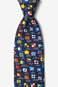 Boating Signals Navy Blue Tie Photo (0)