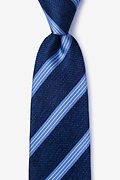 Bronsa Navy Blue Extra Long Tie Photo (0)