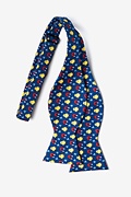 Chick Magnet Navy Blue Self-Tie Bow Tie Photo (2)
