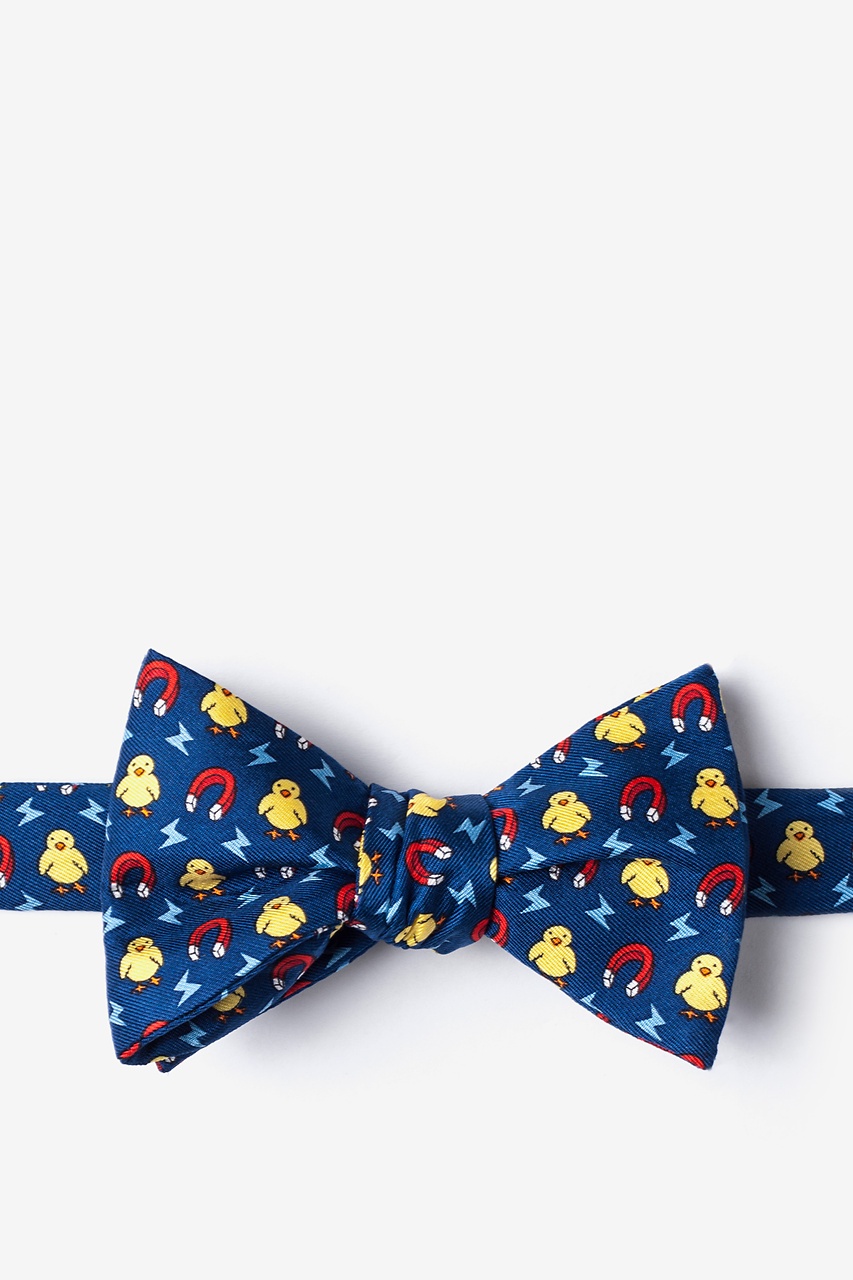 Chick Magnet Navy Blue Self-Tie Bow Tie Photo (0)