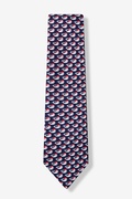 Christmas Whales Navy Blue Tie For Boys Photo (1)