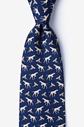 Clear & Pheasant Danger Navy Blue Tie Photo (0)