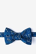 Connect The Dots Navy Blue Self-Tie Bow Tie Photo (0)