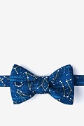 Navy Blue Silk Connect The Dots Self-Tie Bow Tie | Ties.com