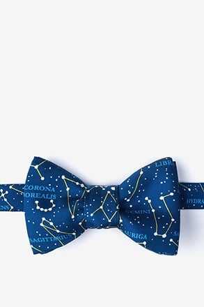_Connect The Dots Navy Blue Self-Tie Bow Tie_
