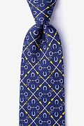 Cream of the Crop Navy Blue Extra Long Tie Photo (0)