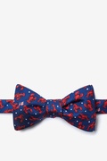 Crustacean Nation Navy Blue Self-Tie Bow Tie Photo (0)