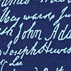 Navy Blue Silk Declaration Signers Extra Long Tie