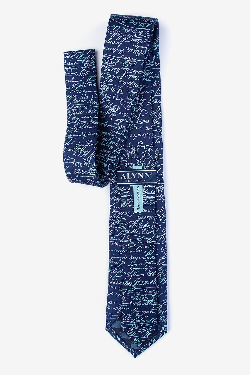 Declaration Signers Navy Blue Extra Long Tie Photo (1)