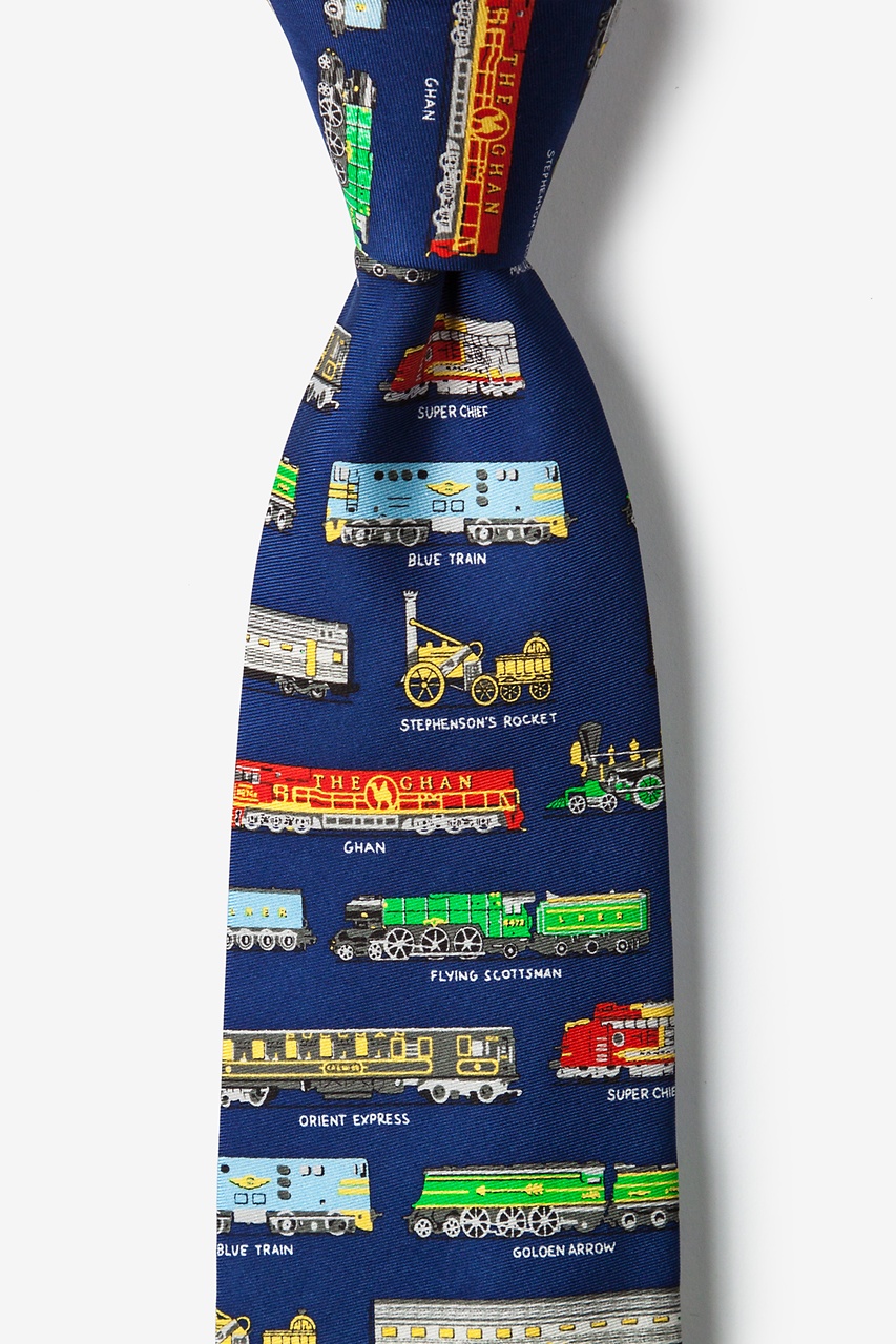 Derailed Navy Blue Tie Photo (0)