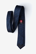 Devon Navy Blue Skinny Tie Photo (1)