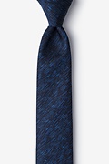 Devon Navy Blue Skinny Tie Photo (0)