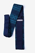 Fair Isle Navy Blue Knit Tie Photo (1)