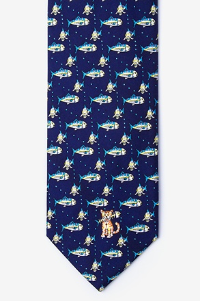 Fat Cat Navy Blue Tie