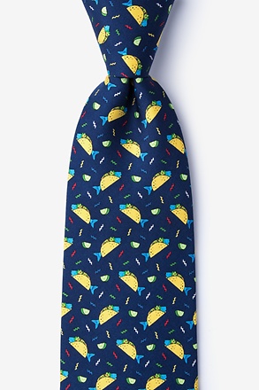 Fish Tacos Navy Blue Tie