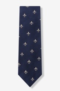 Fleur De Lis Navy Blue Tie Photo (0)